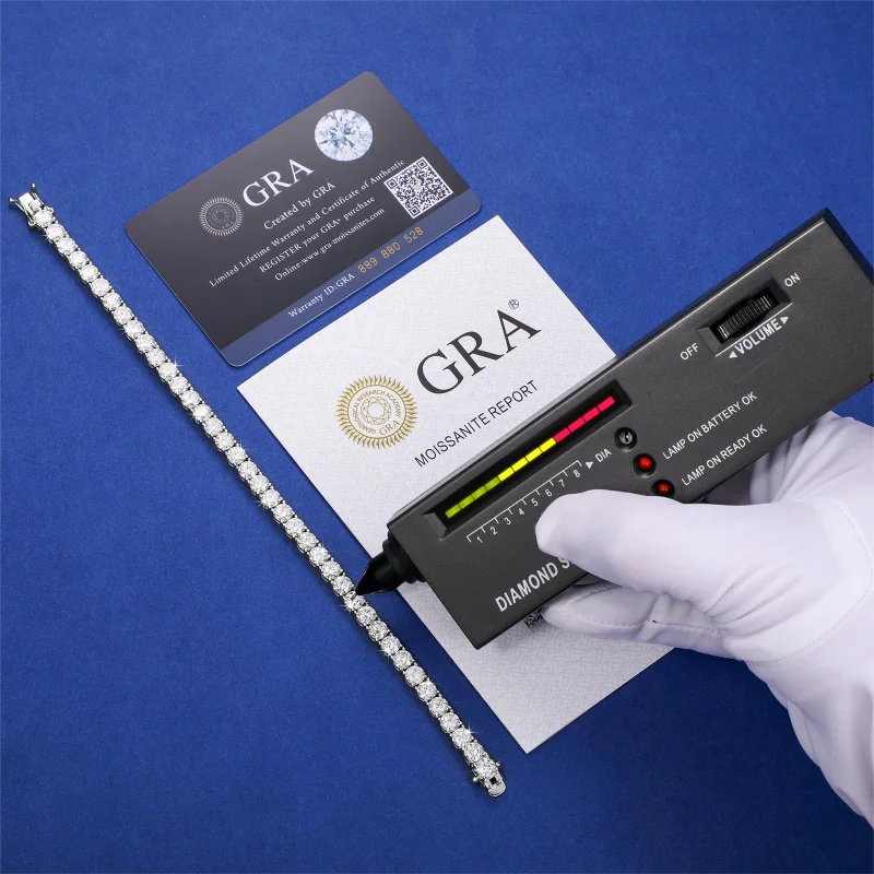 VVS1 D Moissanite Tennis Chain Bracelet