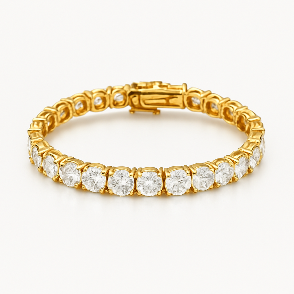 VVS1 Color D Moissanite Tennis Chain Bracelet